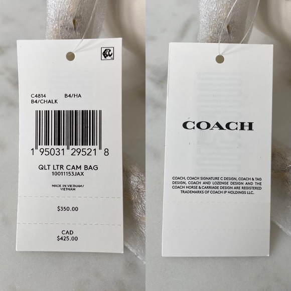 Coach Quilted Leather Camera Bag, Chalk/White, NWT - Picture 11 of 16